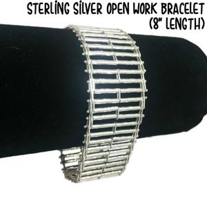 Wide Sterling Silver Bracelet